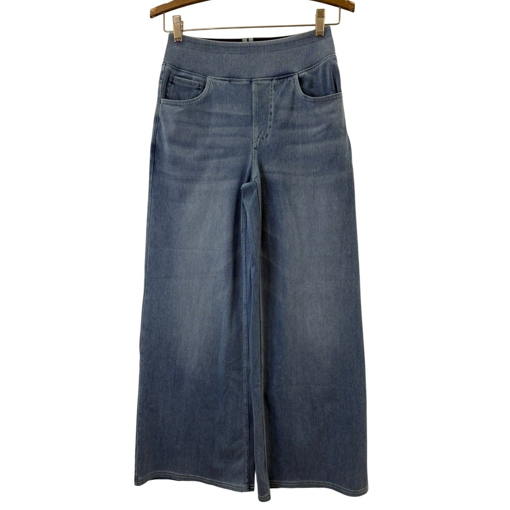 Halara Flex Denim Wide Leg Pants Blue Medium Wash XS Petite NWT